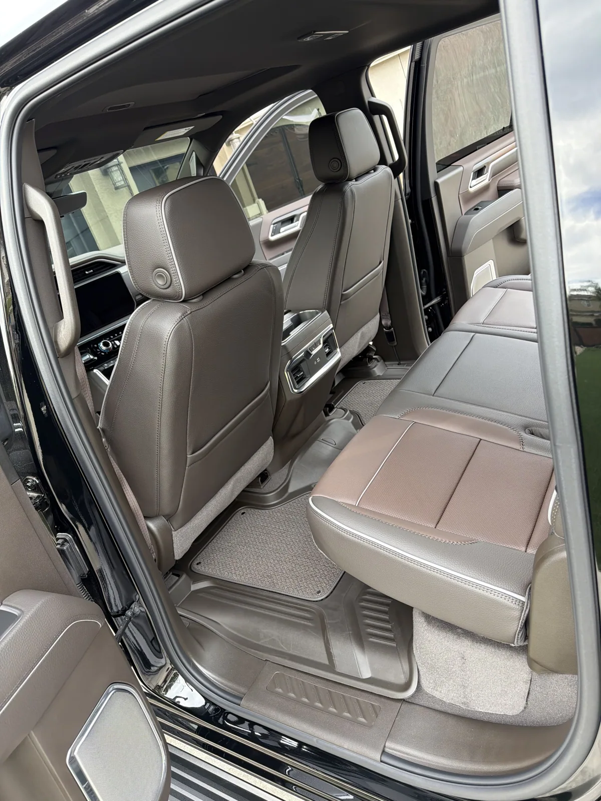 Clean truck rear seating area