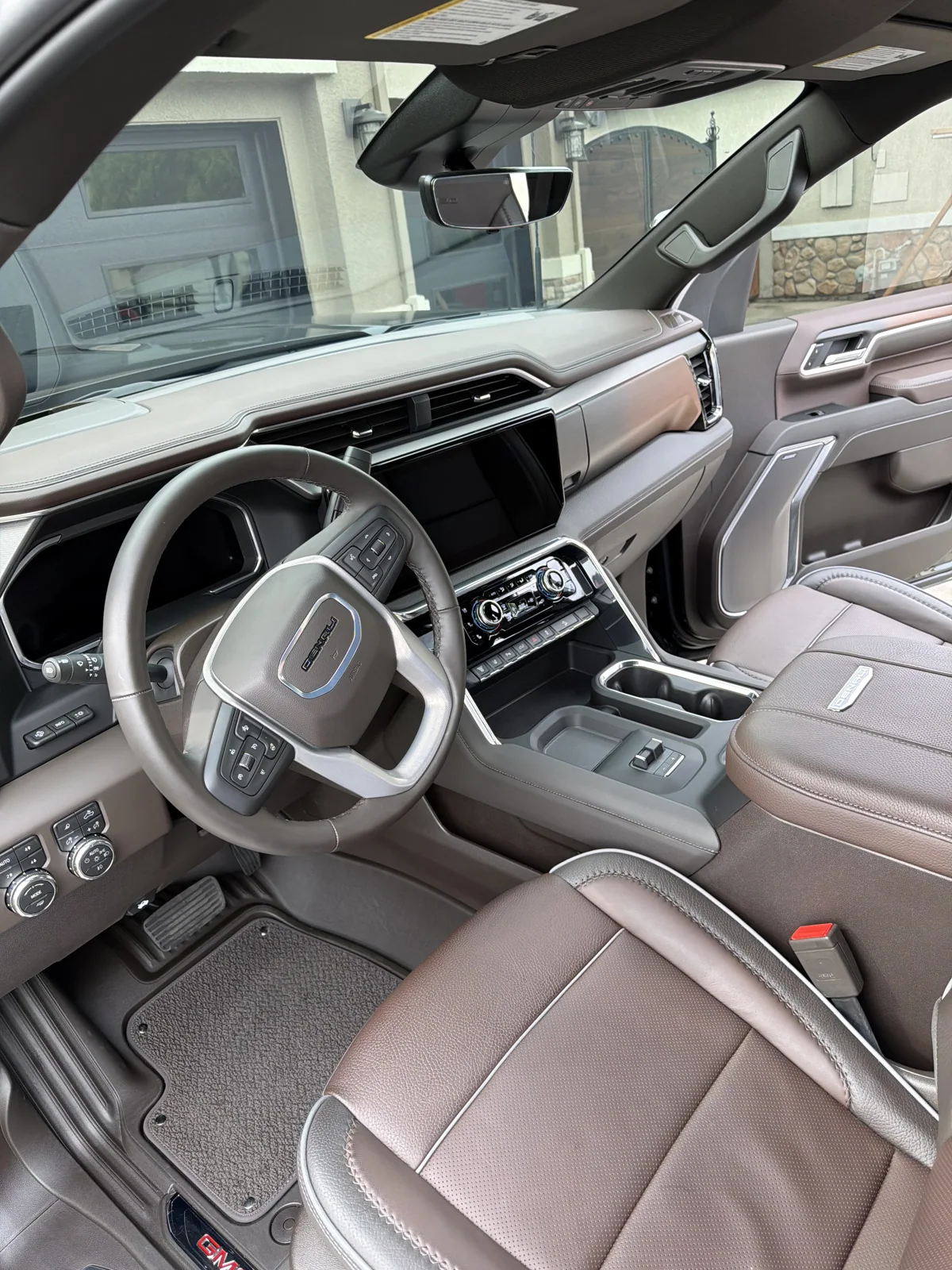 Clean truck front cabin and seats